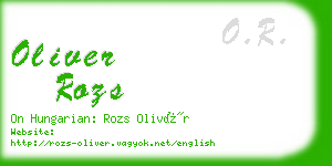 oliver rozs business card